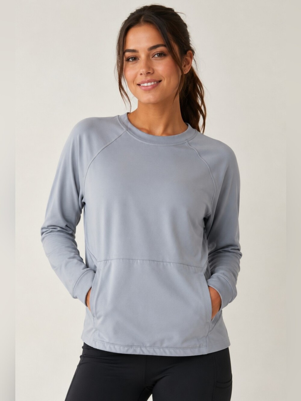 Lululemon Its Rulu Run Classic-Fit Crew Fleece Gray Size 10